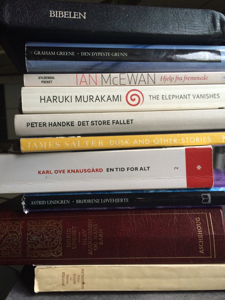 Mine ti. Det kallar eg start på dagen, @NRKSigrid! Fin dag til deg og takk for fyr på leselysta.