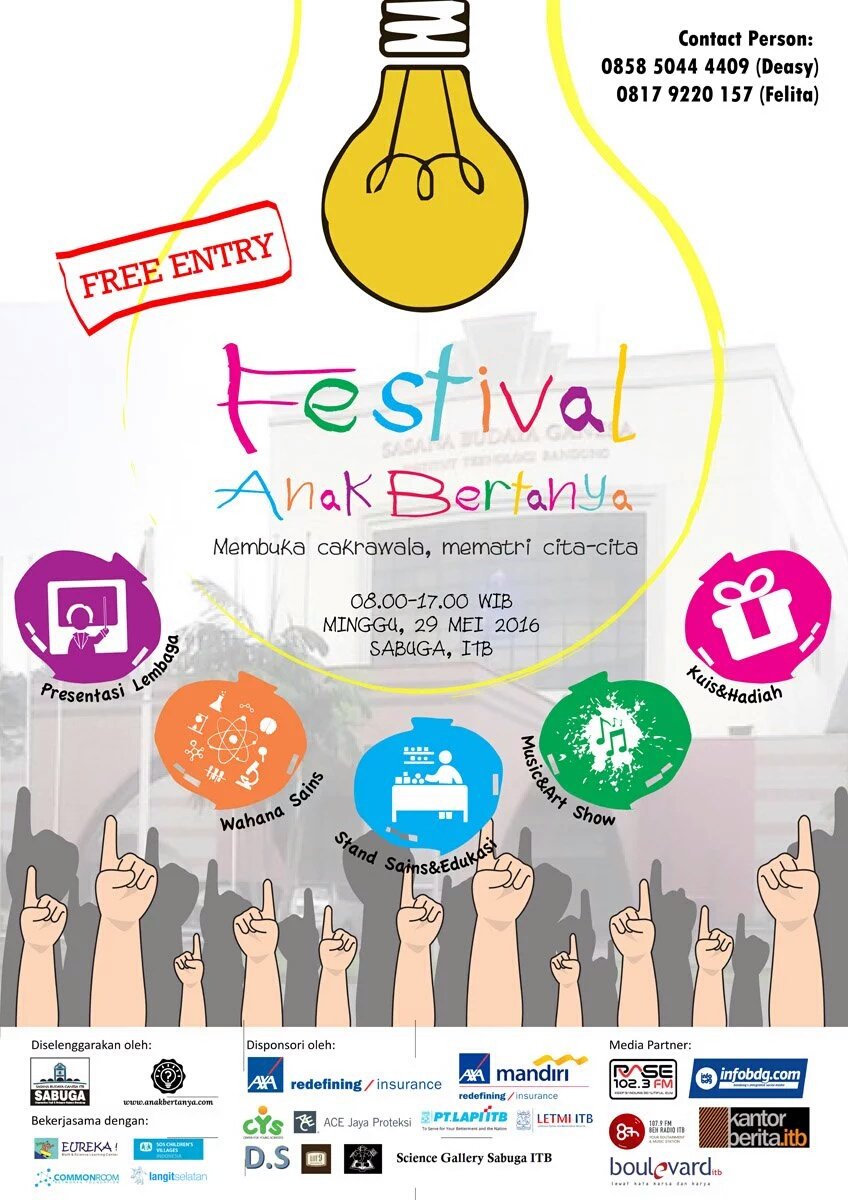 Karena anak-anak adalah aset penting untuk masa yang akan datang. GRATIS!  @fab2016bdg #FAB2016 #BDGhappenings