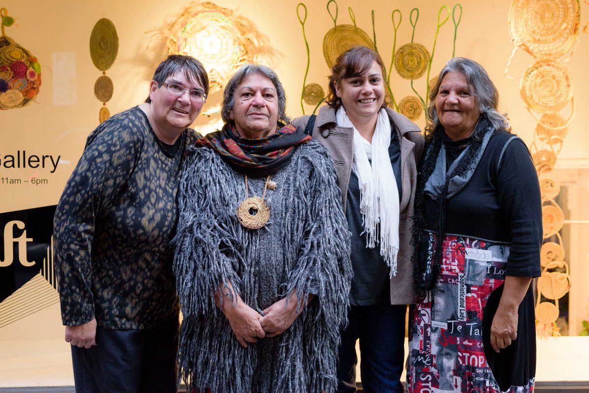 craftvictoria's tweet photo. Launch crew from the Victorian Aboriginal Weaving Collective #craftwindow #victorianaboriginalweavingcollective https://t.co/3SLRxFTDUA