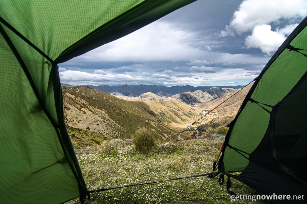 getting_nowhere's tweet image. There are no hotels on this planet that would have a view like that! #Hilleberg #NewZealand #MelinaRidgeTrack