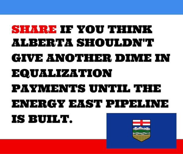 albertaseparate's tweet photo. One way 4Million Albertans
can influence 22Million Liberals in Ontario &amp; Quebec.
CUT THEIR FUNDING!
#AlbertaStrong https://t.co/U6TzJ7169D