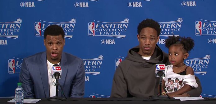 Raptors's tweet image. "We got the 2 seed for a reason."

Listen to Kyle &amp;amp; DeMar speak following TO's Game 4 win.

bit.ly/1YUf5Aa