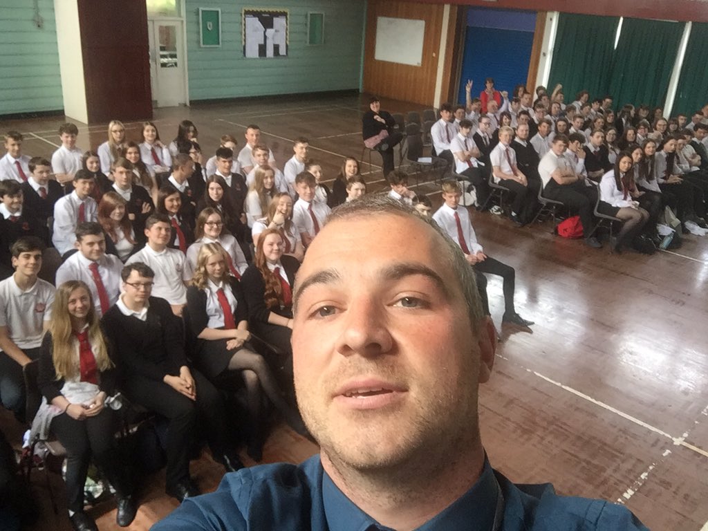 Selfie with the whole of year 11 #Warriors