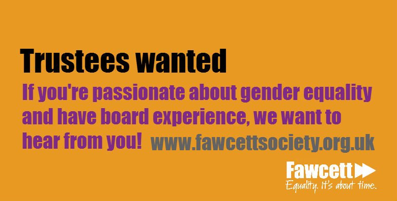 fawcettsociety's tweet photo. Want to be a trustee of Fawcett? Looking for people who care deeply about gender equality https://t.co/XY0x8YQmga https://t.co/Ak16vbcmTk