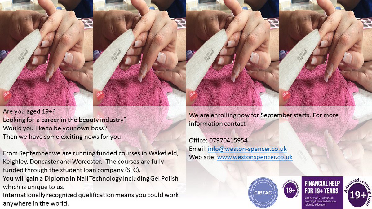 WSGTrain's tweet photo. starts #September #Yorkshire #Worcester 19+ #nails be your own boss. Fully funded no repayments until earning 21k https://t.co/mTXbY94PjR