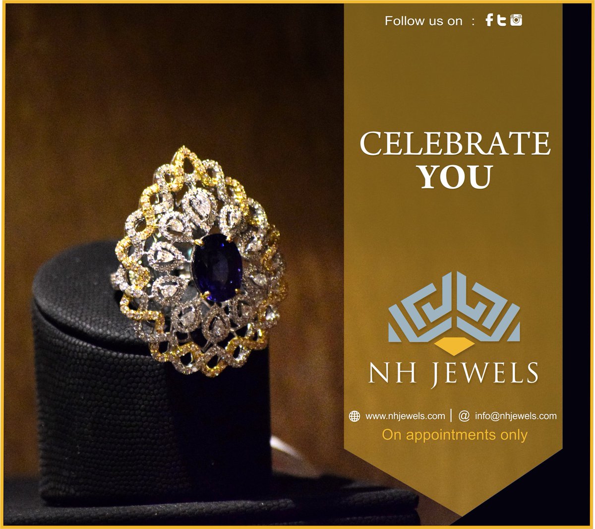 NH_JEWELS's tweet photo. Bling it on with this perfect ring from #NHJewels and take beauty to the next level.#jewellerycollection#diamondring https://t.co/B08cHQd8eS