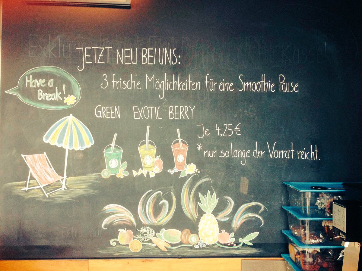 SBUXKassel's tweet photo. Kurze Pause vom Schmuddelwetter nötig? Frische #Smoothies jetzt im #Starbucks #Kassel #Königsplatz #AmRest https://t.co/Th3JwOZKIy