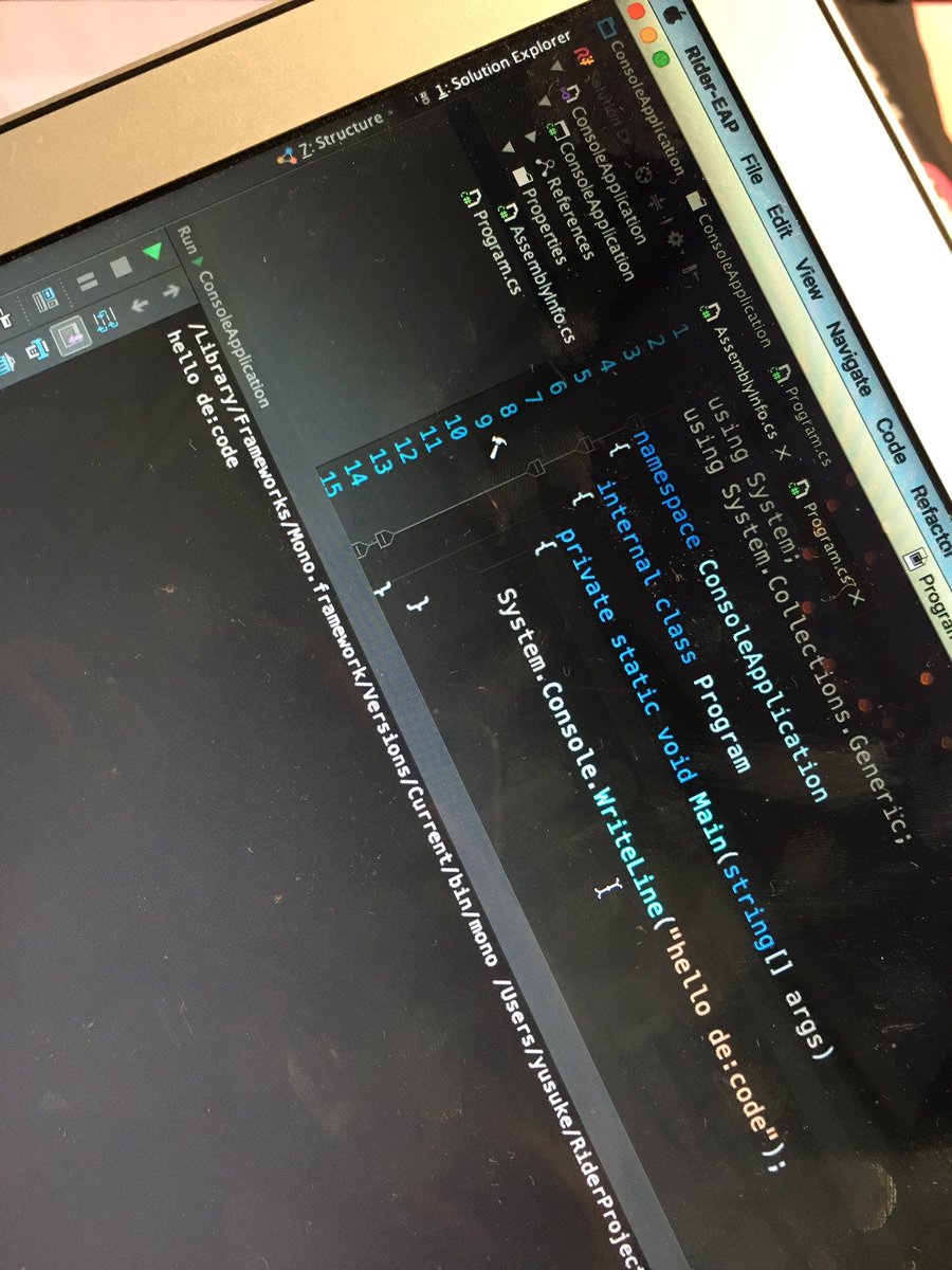 jetbrainsjp's tweet image. MacでC#書けるしね！ #decode16