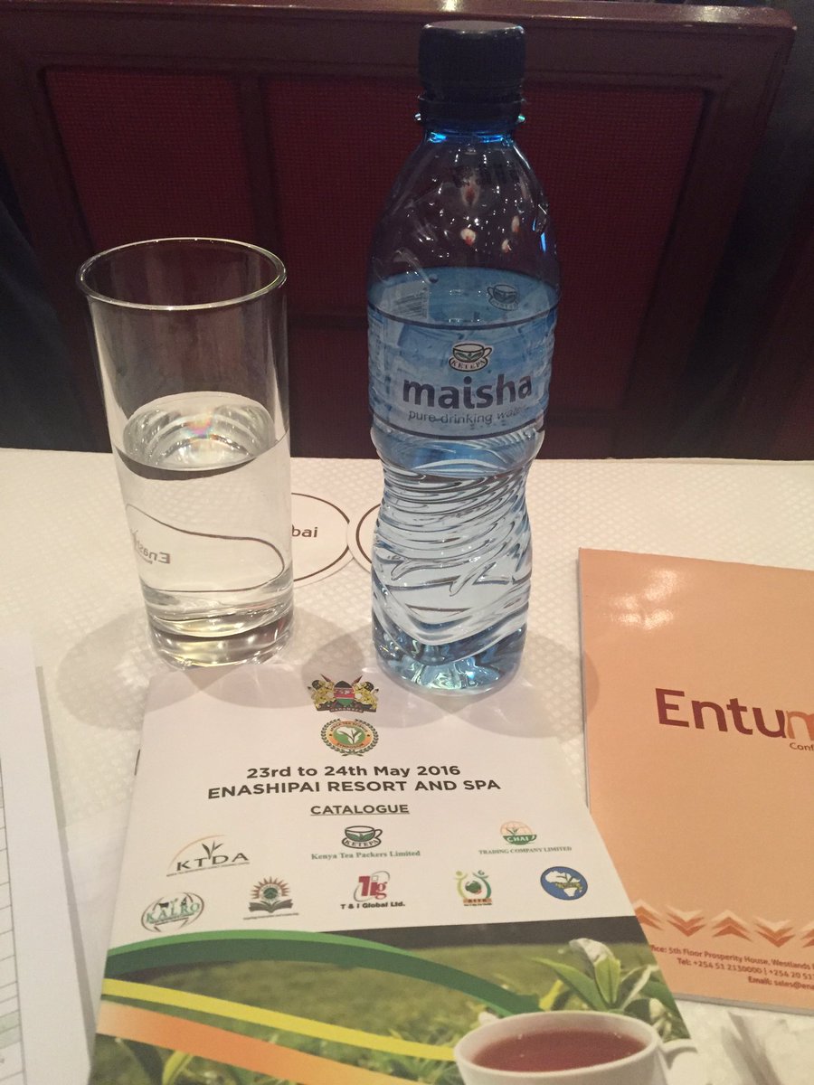 Wholesome &amp; weighty presentations at #ATSS2016 with some hydrating water <a href="/KetepaLtd/">Kenya Tea Packers</a> @KTDATea