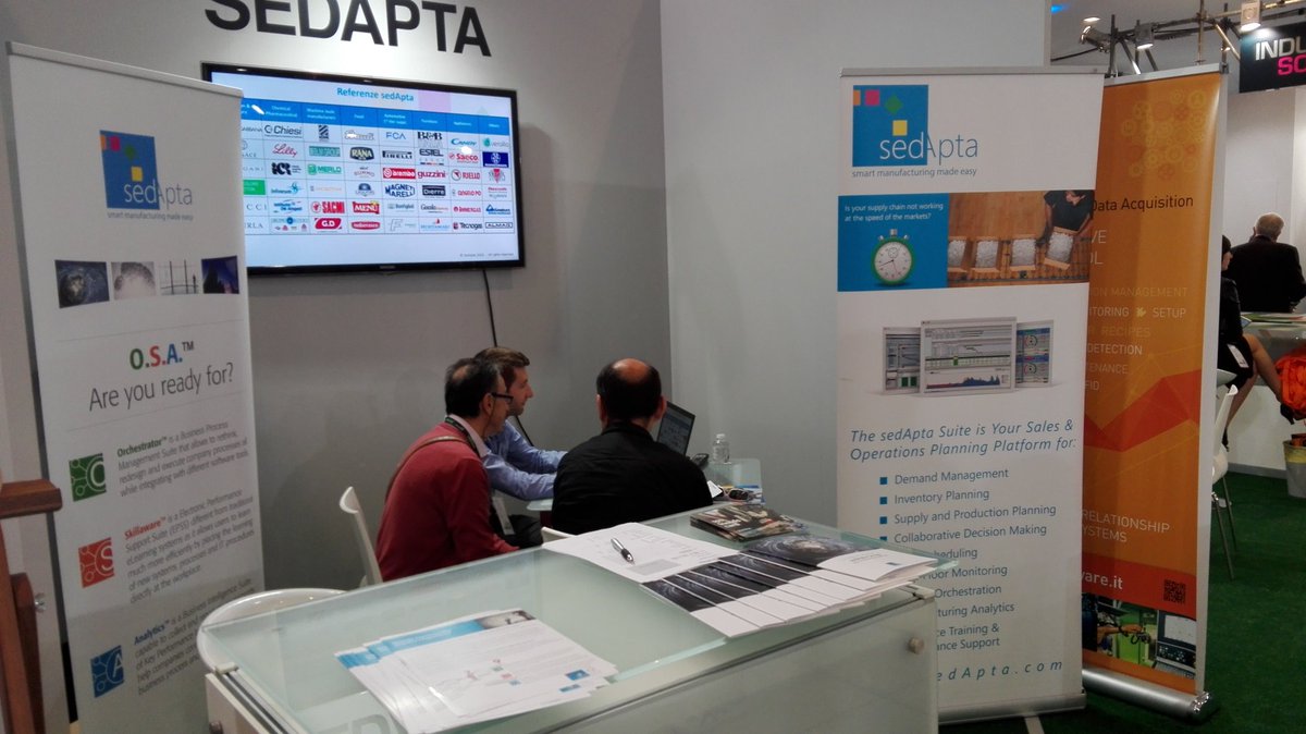 sed_Apta's tweet photo. Oggi prima giornata @spsitalia. Vieni a trovarci! #SCM #discretemanufacturing #sedaptasuite #smartmanufacturing https://t.co/5QLg0GZFyf