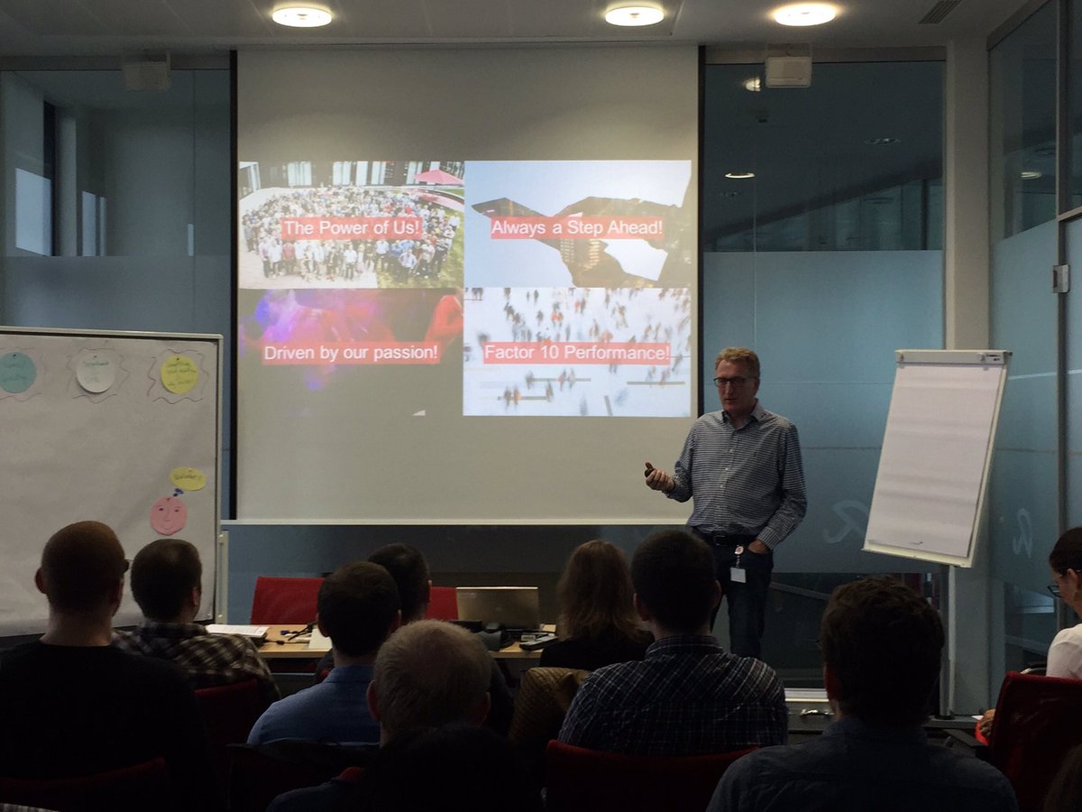 AnjaSMichael's tweet photo. #aviraonboarding our CFO presenting our Mission and Values to our new colleagues @Avira https://t.co/w4Ltv2TzFJ