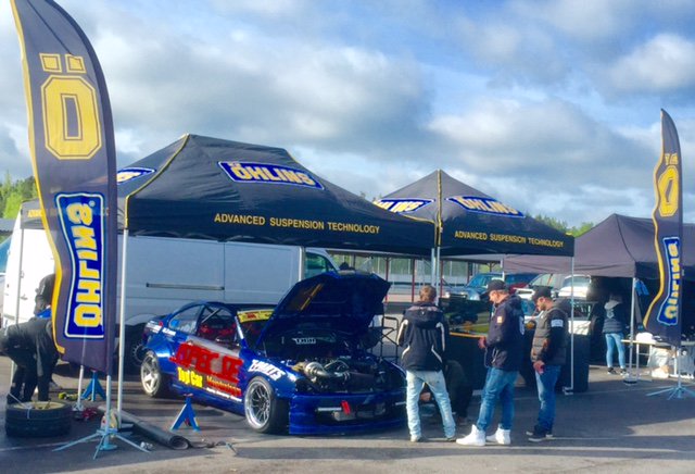 Mount of cam on BMW (997hp) driftcar with Öhlins Road&amp;Track suspension. #Öhlins #drifting #BMW #DRIFTWORLD