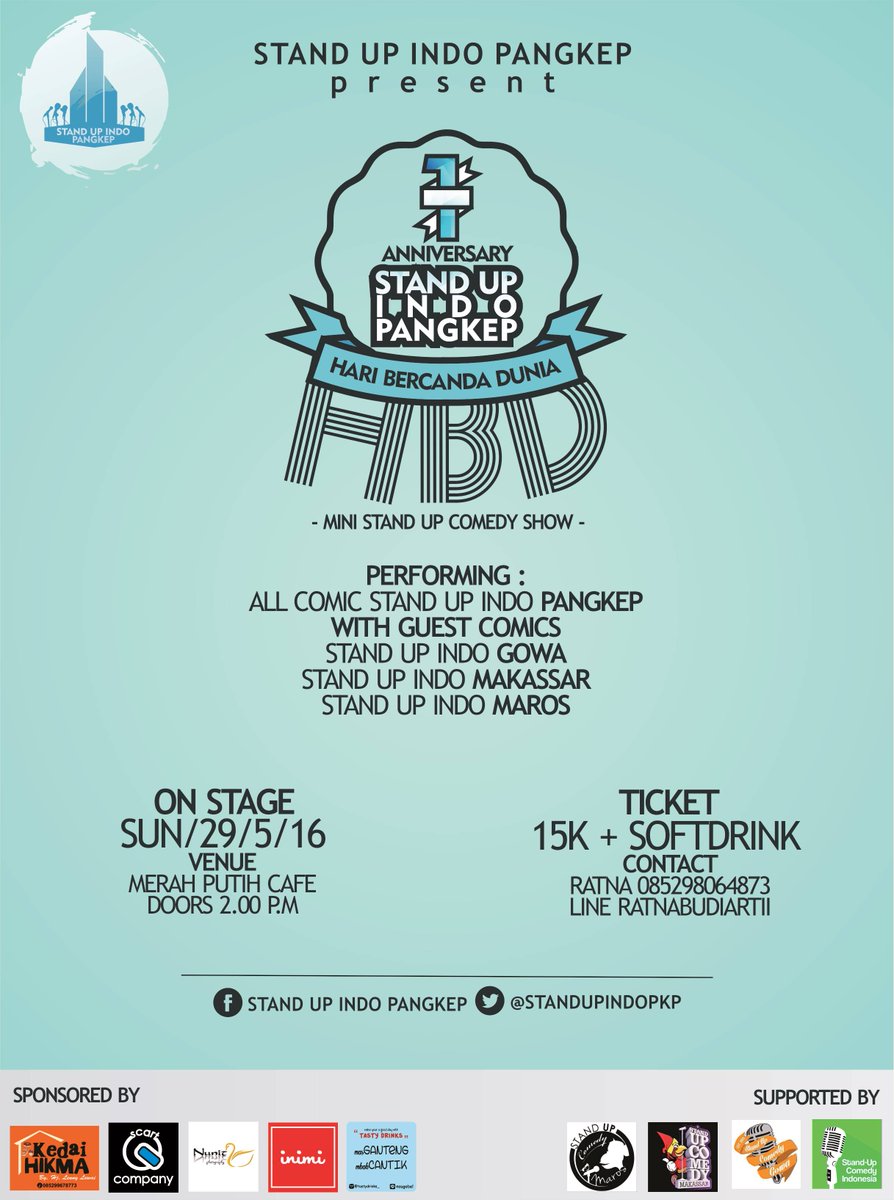 yg mau tiket #HBDPANGKEP <a href="/StandUpIndoPkp/">Stand Up Pangkep !</a>  bisa ke <a href="/loppocoffee/">Loppo Coffee</a> sekarang.