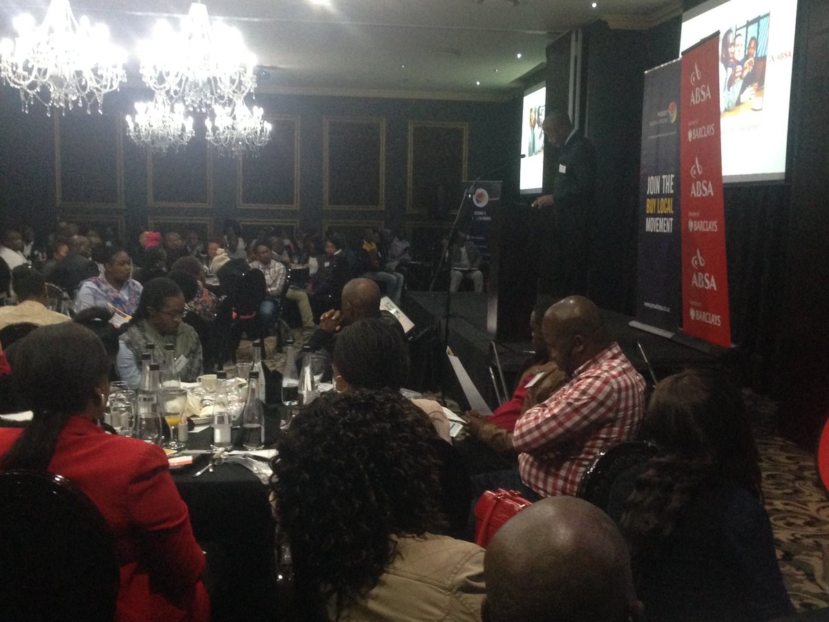 ProudlySA's tweet photo. #PLKBizForum @Absa's area sales manager, Steven Tshivhase addresses some of the challenges faced by small businesses https://t.co/2gFwNoTZpJ