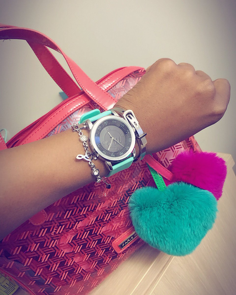 DJZinhle's tweet photo. #AmplifiedColourEdition Watch *sold w/ matching bag pom pom*. Buckle + Beat Bracelets avail https://t.co/voLKJBieUD https://t.co/3OzCoA7LgY