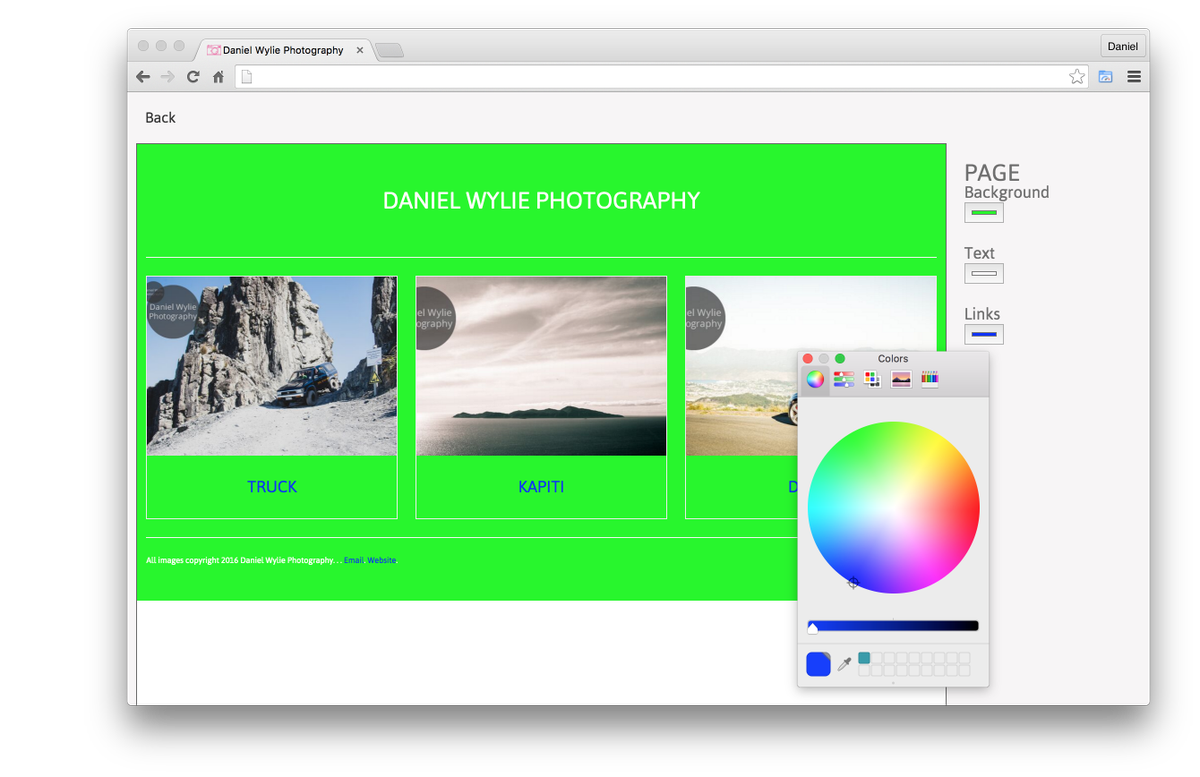 ShnappyApp's tweet photo. Very early peak at the Shnappy theme editor, coming to a browser near you soon! (With less green) 🖌 https://t.co/HCTQtGOkdi
