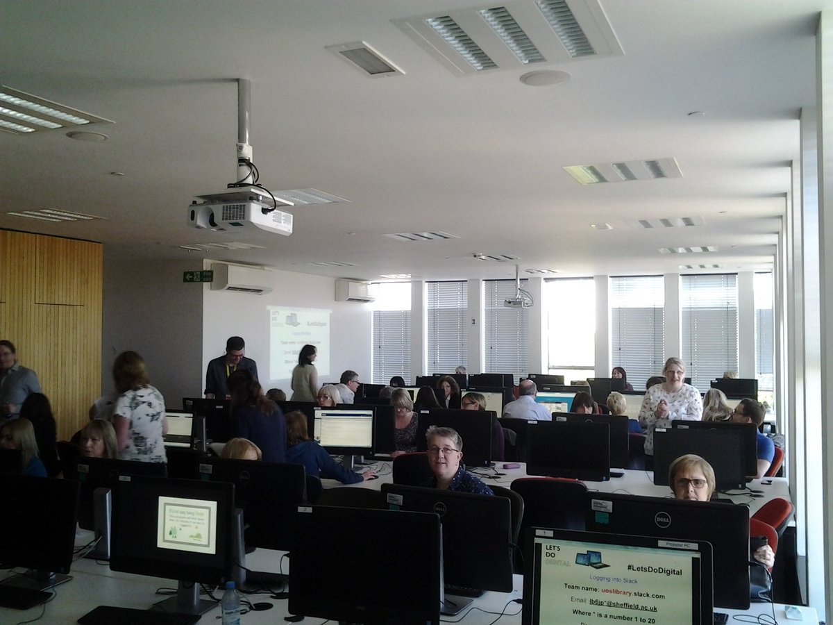 Great start to <a href="/UniSheffieldLib/">University of Sheffield Library</a> #LetsDoDigital. Full house, room buzzing ☺ Thanks to all attendees and presenters.
