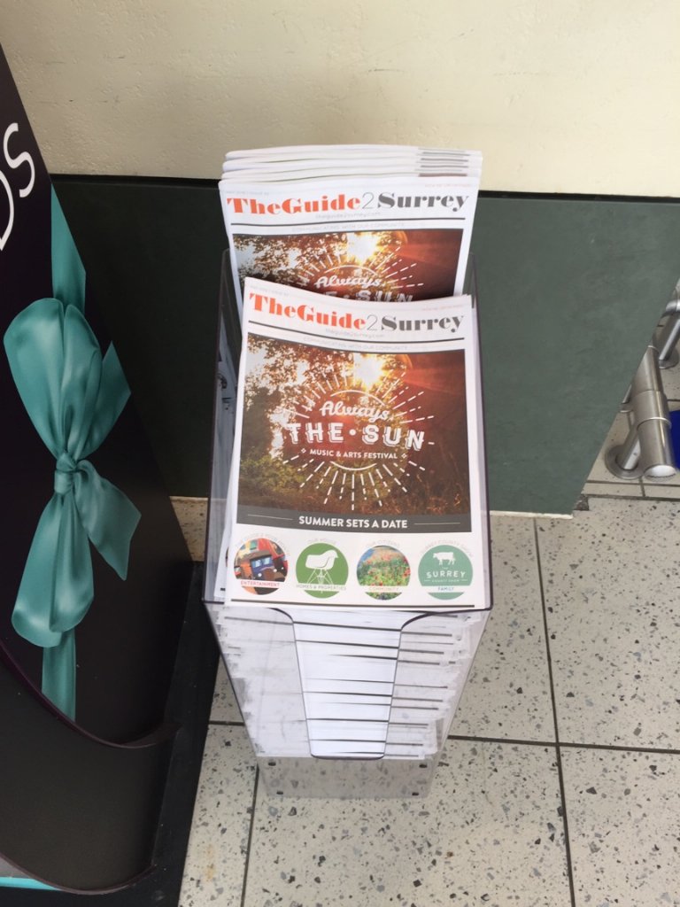 TG2Surrey's tweet photo. #Guide2Surrey back in stock at Wolsey place Woking, get it quickly before it runs out again https://t.co/akFkyFQ5HK