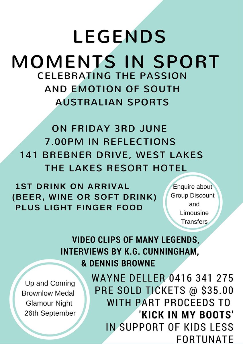 Kickinmyboots's tweet photo. Very excited!The lakes resort Hotel hosting a Legends Moment In Sport night - part proceeds going to @Kickinmyboots https://t.co/yeA6S1buaO