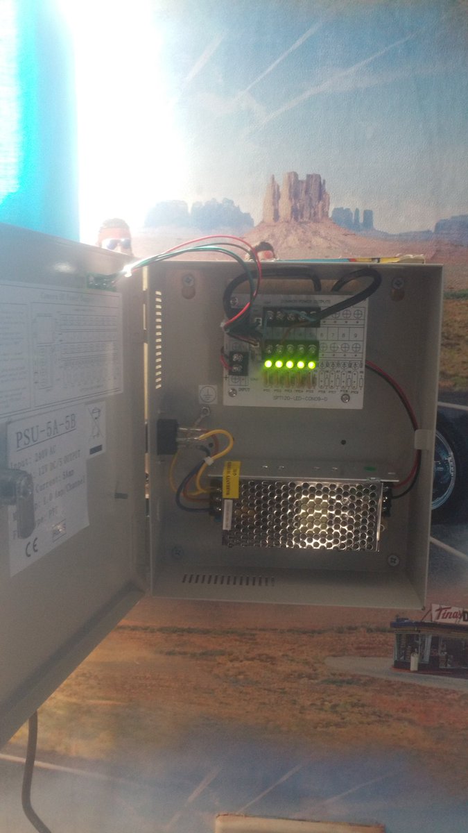 HomeTechsol's tweet image. New power distribution unit fitted today in Manchester powering 8 HD cameras (on a very interesting background)