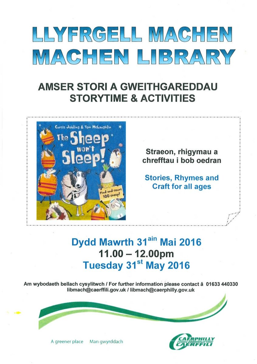MachenLibrary's tweet photo. Come along to@MachenLibrary next Tuesday for stories &amp; crafts @machenprimary @CaerphillyLibs @BedwasLib @MachenVHSC https://t.co/u7pgx3oar7