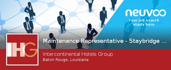 NeuvooBatonRoUS's tweet photo. #Maintenance #Representative - Staybridge Suites (Baton Rouge) https://t.co/xxNpem9pzZ https://t.co/v7yZm1uqM0