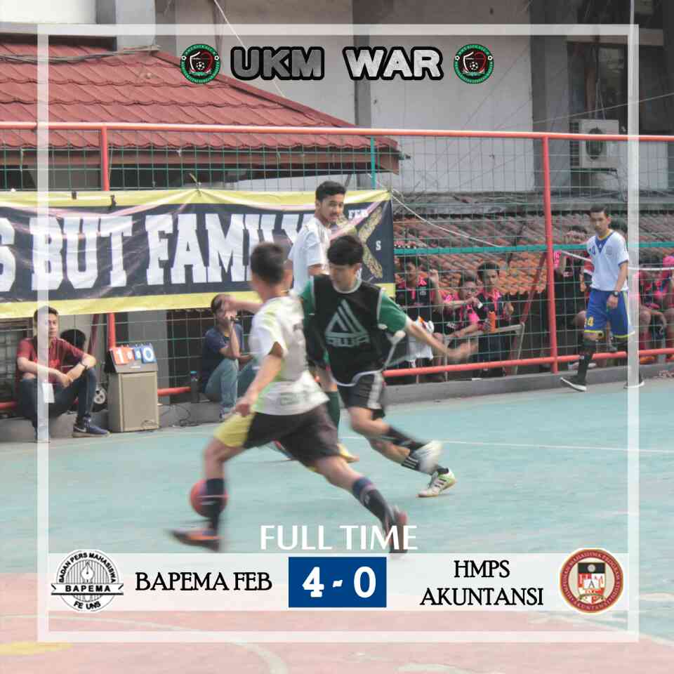 Hasil pertandingan Bapema (4) - (0) HMPS Akuntansi
#wekickall