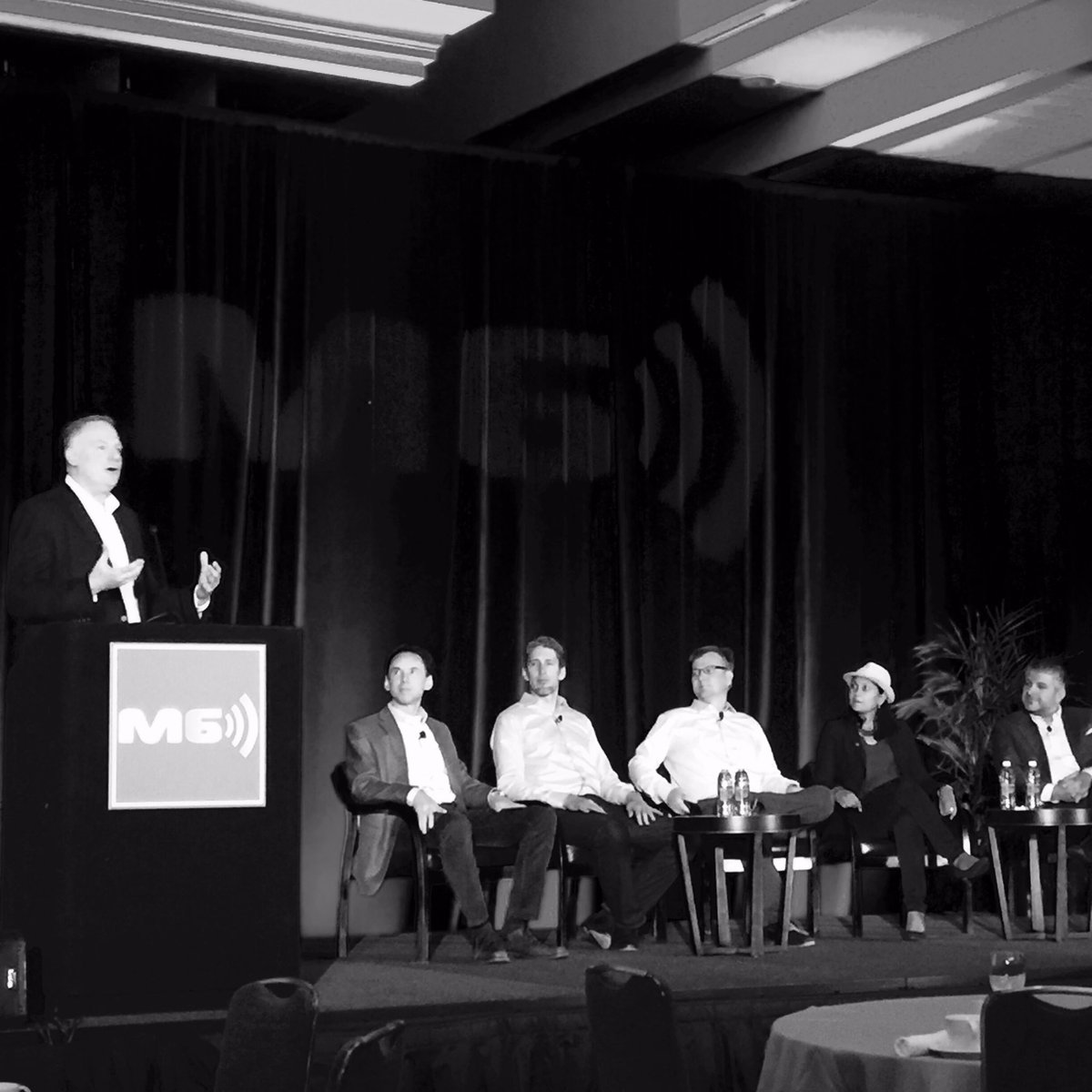 RobTiffany's tweet image. .@eakleiner leads a panel of #mobile #startup CEOs #m6xChange