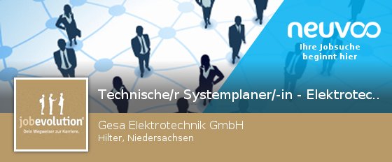 NeuvooOsnabrck's tweet photo. #Technische/r #Systemplaner/-in - Elektrotechnische Systeme https://t.co/CjmEh6HJeV https://t.co/D34sASjc9j