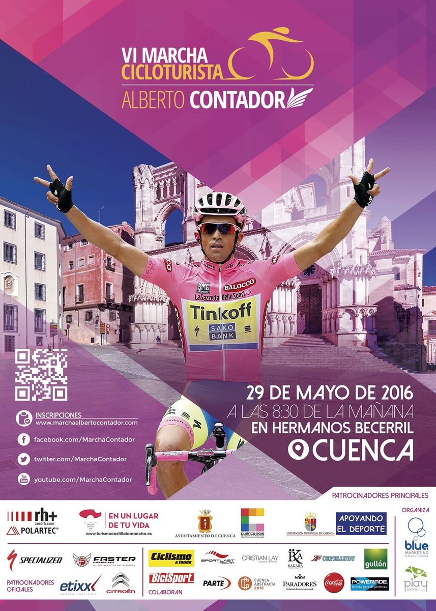 Tras tanto entrenar,ya con ganas de probar las piernas.Lo hare con vosotos el domingo.😉#Gooo marchaalbertocontador.com