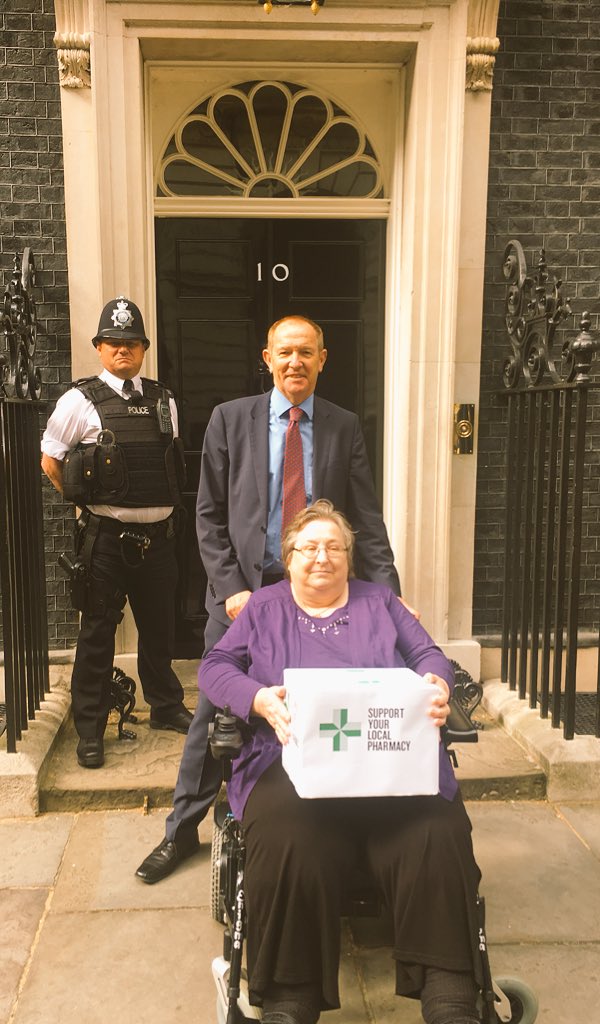 KevinJBarron's tweet photo. Just handed in 1.8mill petition at no10, thank you to everyone who helped. Let's hope they listen. #lovemypharmacy https://t.co/abvf9vuc05