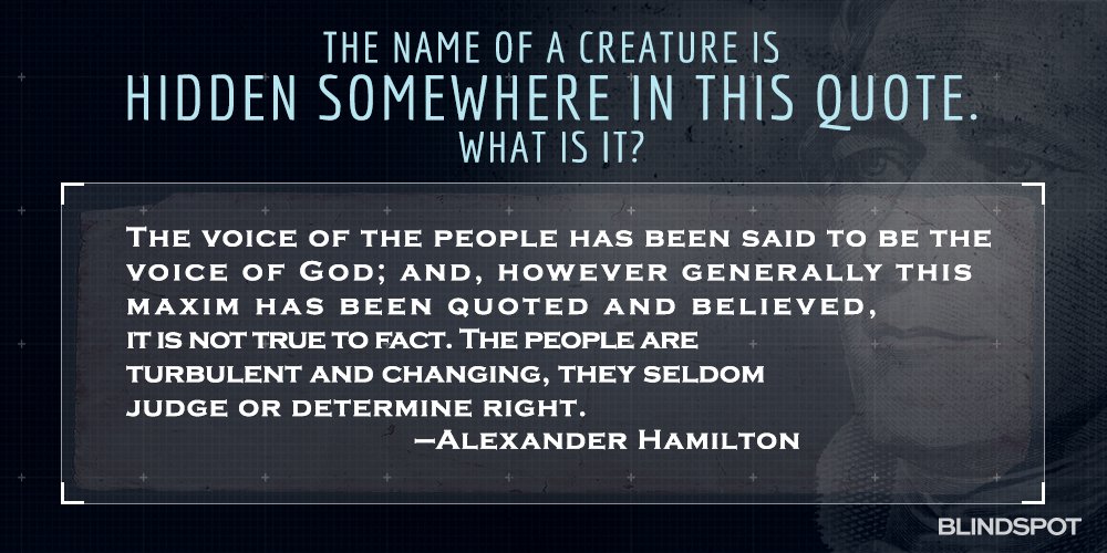 There's a secret in this puzzle. Can you solve it? Play along with #Blindspot. Submit your guesses with #GameofJane.