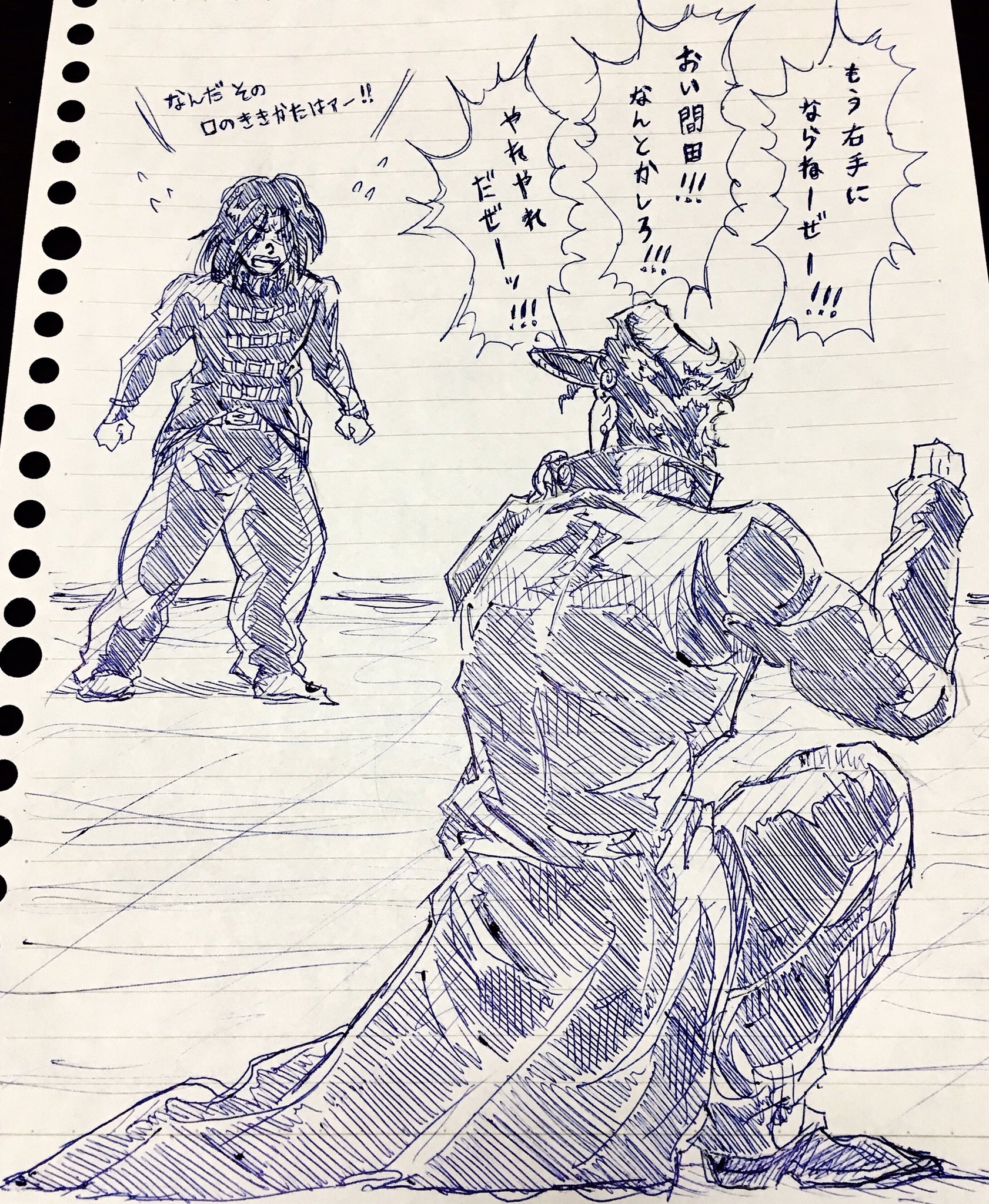 Twitter 上的 ひとみん ジョジョ4部アニメ7話 に出てきたサーフィ助くんがすごくカッコよくてすごく可愛かったので つい出来心でサーフィス太郎さん 3部ver 描いちゃいました ブヒヒwww いやグレートに萌えますよ こいつはァ T Co