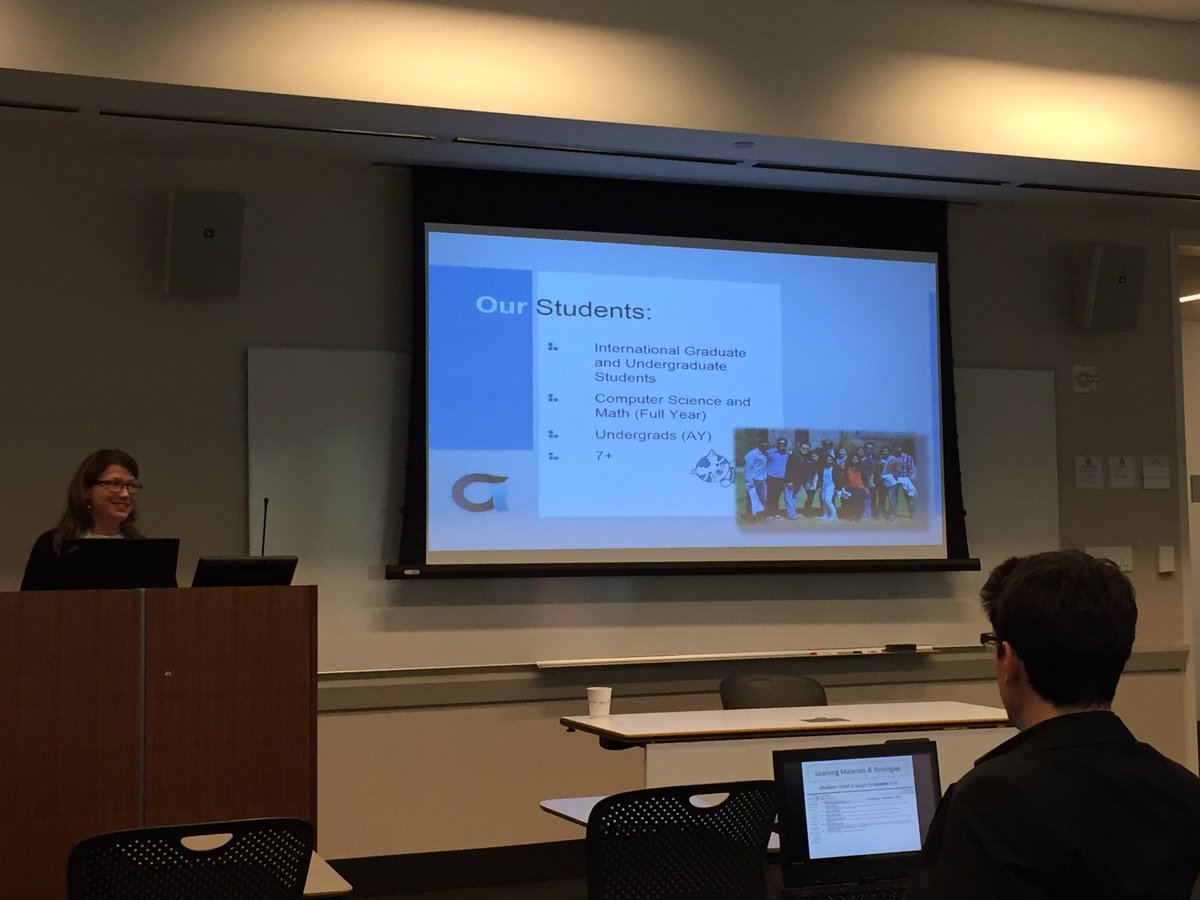 drchuck's tweet photo. @dehourican talking about involving students in #opensource Sakai QA #apereo16 https://t.co/eXW7uImtVO