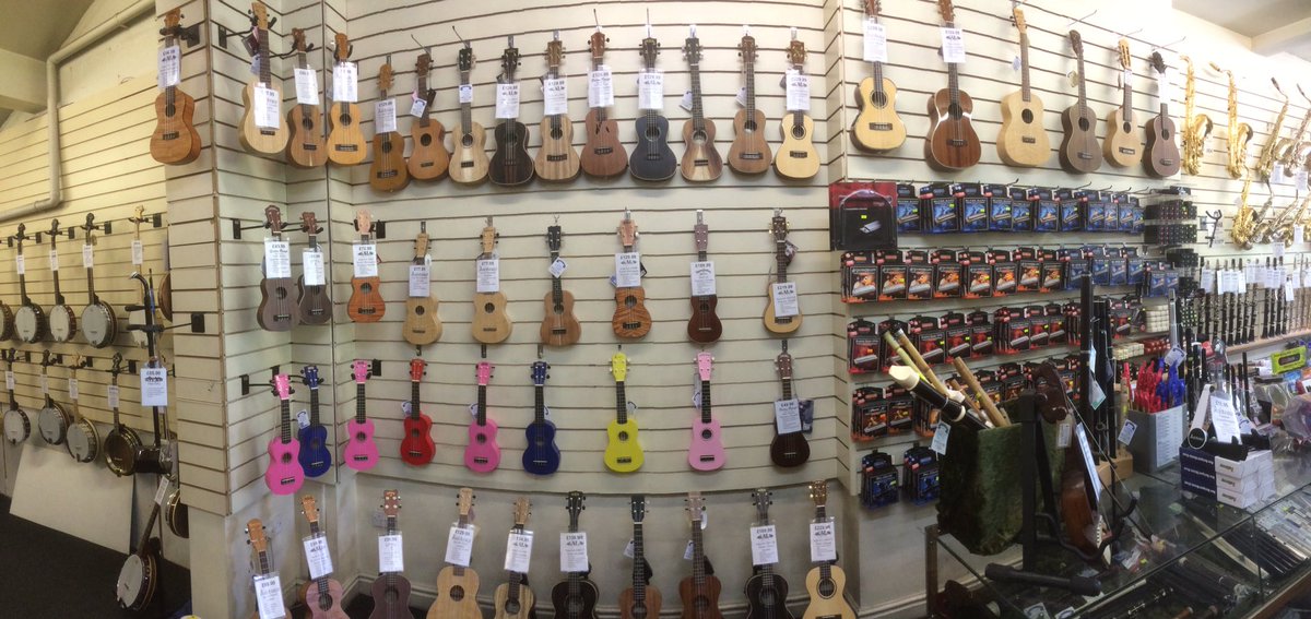 It's a good day to get a #ukulele! Massive delivery of <a href="/Ashbury_MI/">Ashbury Music Ins.</a> ukes in soprano, concert, tenor &amp; baritone