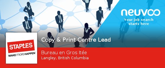 NeuvooSurrey's tweet photo. Bureau en Gros ltée is hiring! #Copy #&amp; Print Centre Lead in #Langley, apply now! #jobs https://t.co/wUEaPkb5Rj https://t.co/T7GazqiCPW