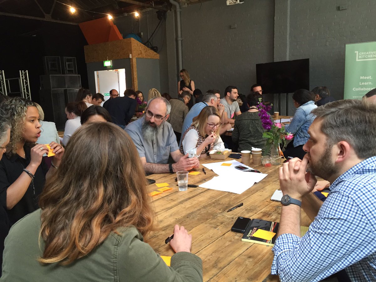 TechHuddleUK's tweet image. Discussions underway with @DigiCatapult at #BinaryFest16