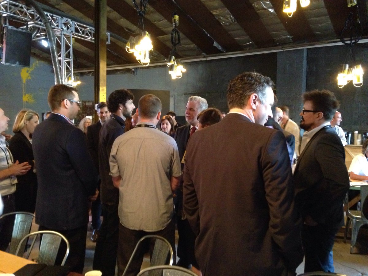 MTL_Ville's tweet photo. Visite du premier ministre M. Couillard pour le coup d'envoi de @C2Montreal avec les entrepreneurs du #parcoursPME https://t.co/ZDqJShloJR