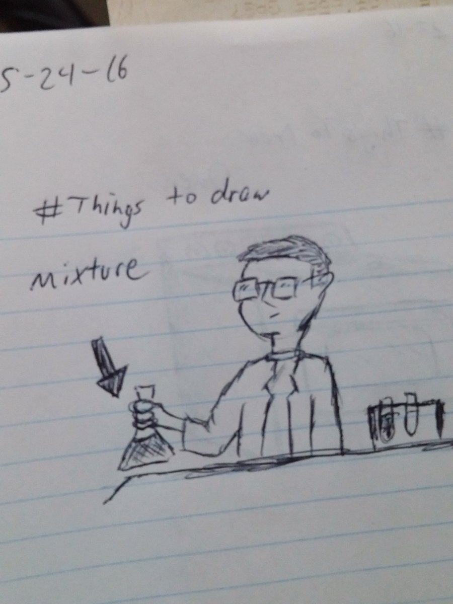 ottohadjacent's tweet photo. Today's random word for #thingstodraw is "mixture" https://t.co/Ar0GoeHxzr