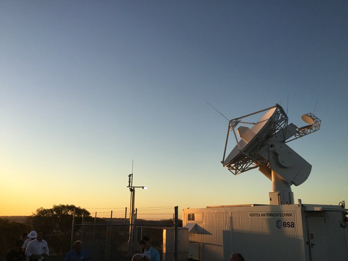esaoperations's tweet photo. Earlier, this little high-tech beauty grabbed 1st signals from #Soyuz frm Australia #Galileo https://t.co/pCu1cIBGcN https://t.co/59mxhBJwo5