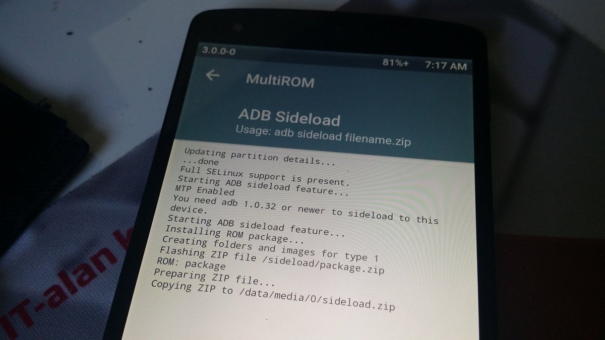 scas's tweet image. @getmaru Got #MaruOS zip sideloaded on Linux! Running #Android6 aside MaruOS! #Multirom #adb