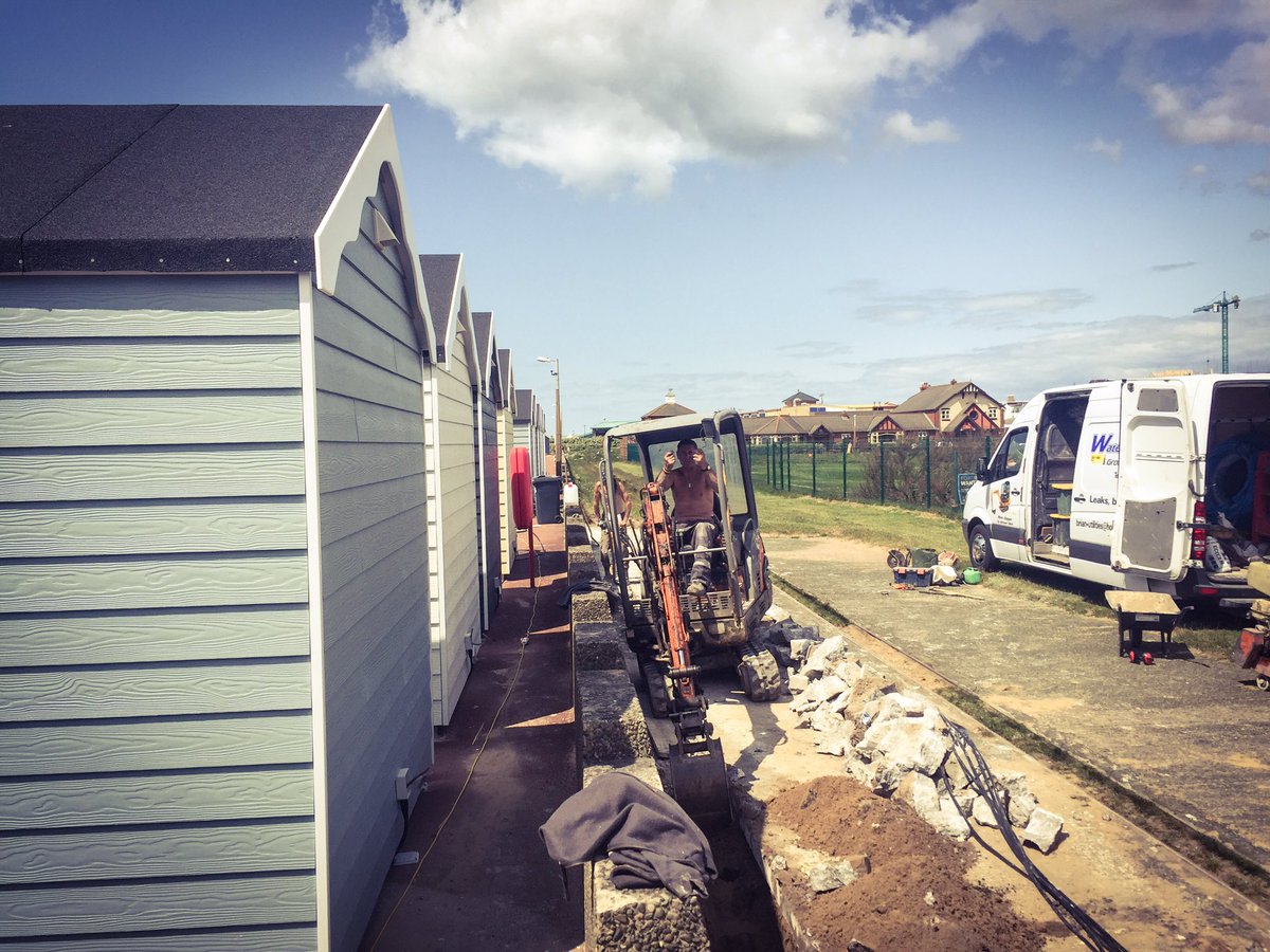 Excited to see the electricity being installed into the new huts #bankholidayweekend #seaside #Lancashire