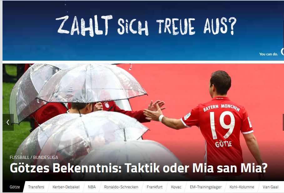 mblindh's tweet photo. Wenn Werbung die richtigen Fragen aufwirft. #partofbayern @SPORT1 https://t.co/8ZUU0xAwyV