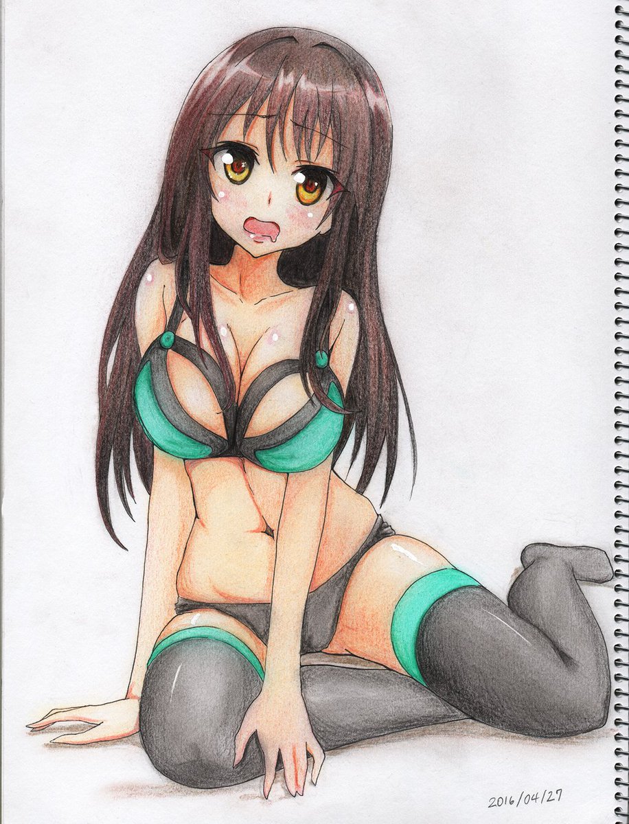 そういえばこの前描いた古手川を投稿してなかったので 色鉛筆難しいです るかす のイラスト