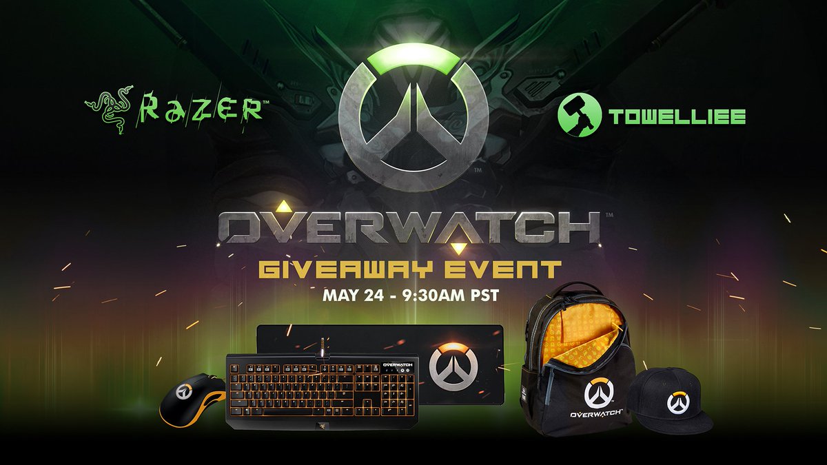 LIVE twitch.tv/towelliee Legion Beta Morning into some Overwatch!  Giving out Razer Overwatch gear and swag!