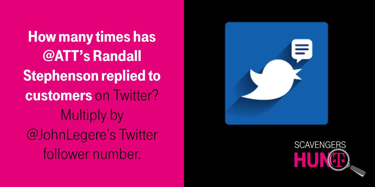 JohnLegere's tweet photo. Picking 5 random winners at the end of the day. Ready?? Go!!! 
#ScavengersHunt number 1... #sorrynotsorry #Randall https://t.co/2xX5wkYmXr
