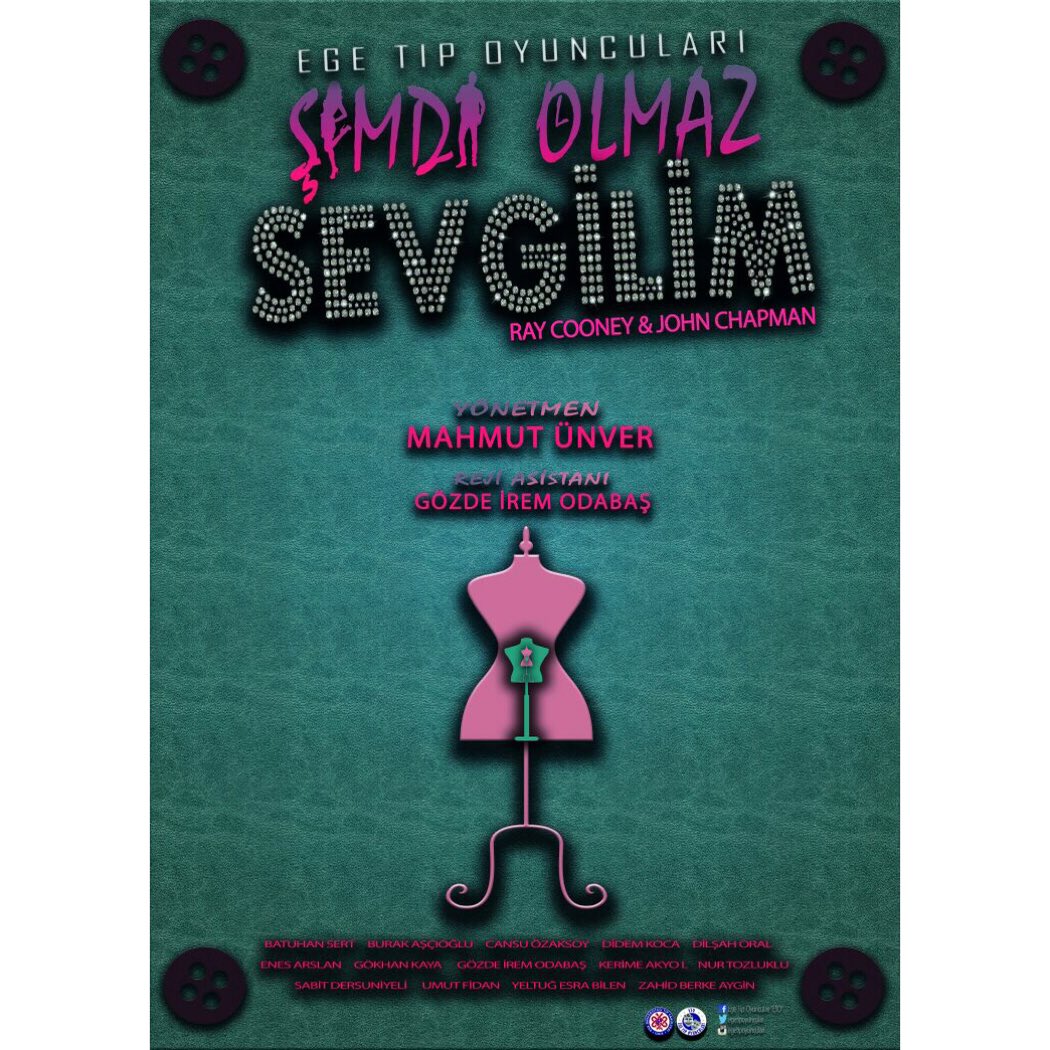 Şimdi Olmaz Sevgilim 30-31 Mayıs saat 20:00'de Muhittin Erel Sahnesi'nde . Davetiyelerimiz sınırlıdır.