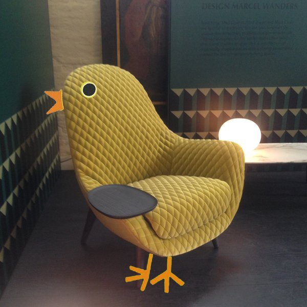 KitchensTaunton's tweet photo. @Livingetc @PoliformUK @CDWfestival At a quick glance the yellow chair looks like a baby #Chick #TweetTweet https://t.co/uXlaBY2TVL