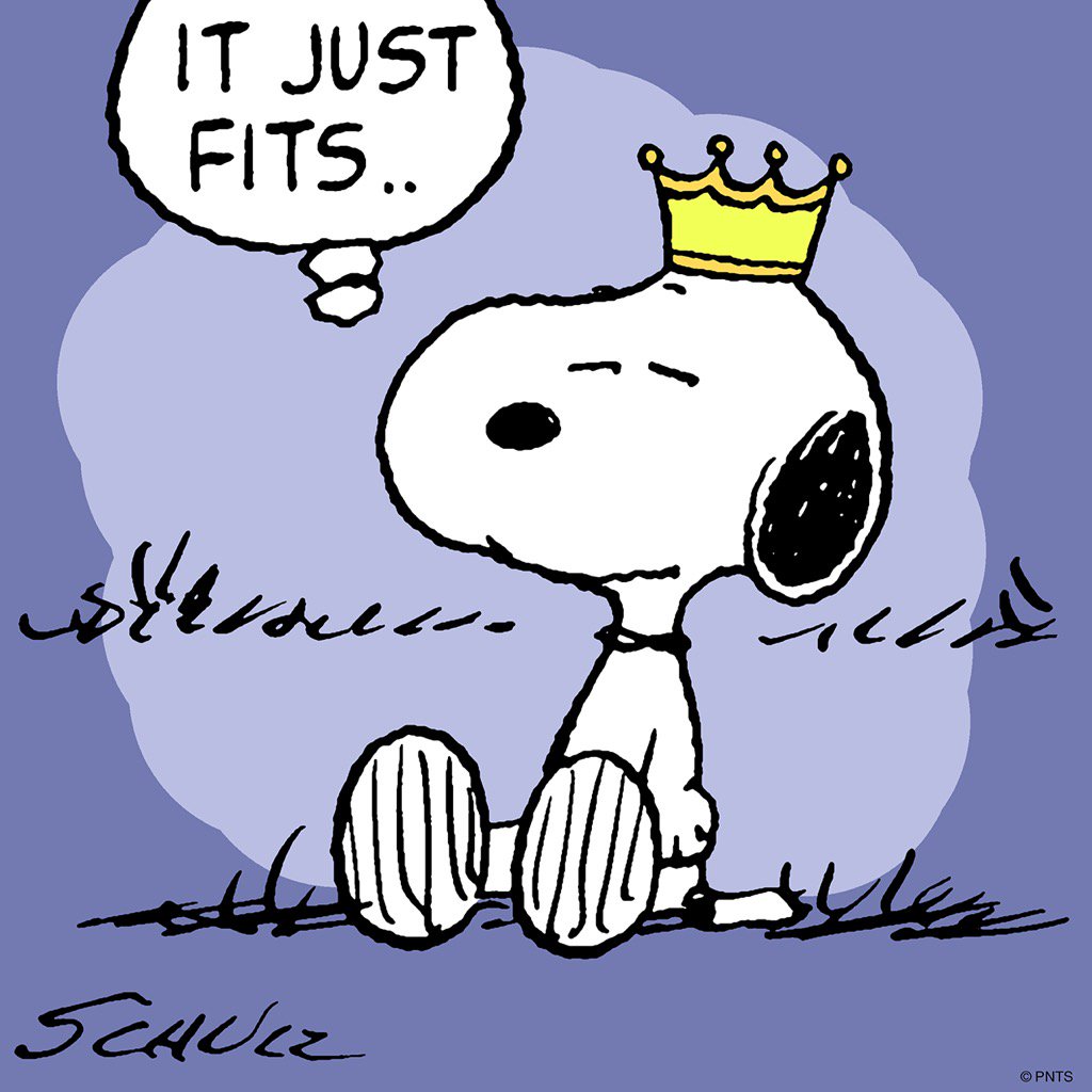 Snoopy's tweet image. If the crown fits...