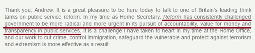 restate_thinks's tweet image. Kind words on Reform from Home Sec in her #firereform speech today. #betterpublicservices #VfM